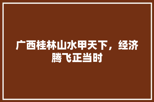 广西桂林山水甲天下,经济腾飞正当时 广西桂林山水甲天下,经济腾飞正当时