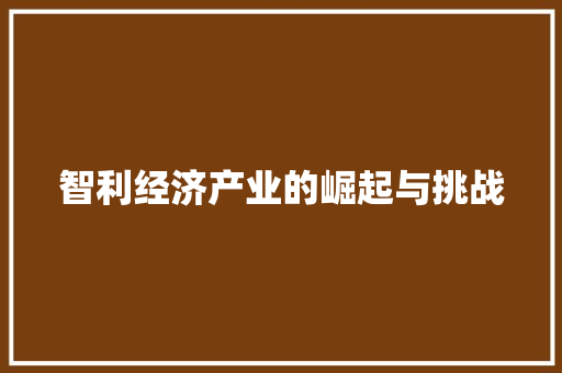 智利经济产业的崛起与挑战 智利经济产业的崛起与挑战