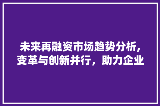 未来再融资市场趋势分析,变革与创新并行,助力企业稳健发展_未来再融资市场趋势分析 未来再融资市场趋势分析,变革与创新并行,助力企业稳健发展_未来再融资市场趋势分析