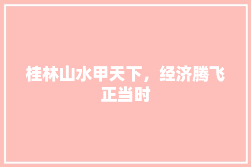 桂林山水甲天下,经济腾飞正当时 桂林山水甲天下,经济腾飞正当时