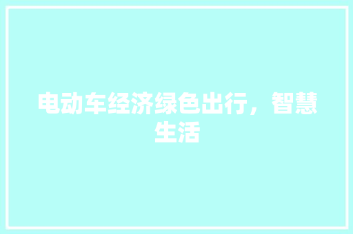 电动车经济绿色出行,智慧生活 电动车经济绿色出行,智慧生活