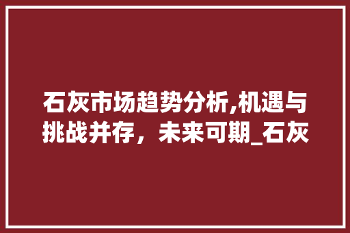 石灰市场趋势分析,机遇与挑战并存,未来可期_石灰市场趋势分析 石灰市场趋势分析,机遇与挑战并存,未来可期_石灰市场趋势分析