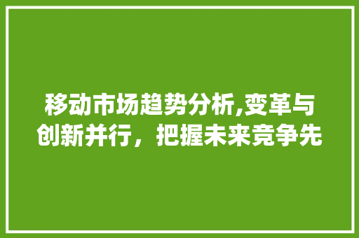 移动市场趋势分析,变革与创新并行,把握未来竞争先机_移动市场趋势 移动市场趋势分析,变革与创新并行,把握未来竞争先机_移动市场趋势