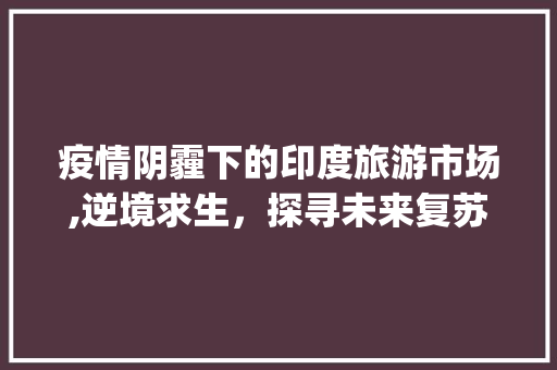 疫情阴霾下的印度旅游市场,逆境求生,探寻未来复苏之路_疫情期间印度旅游市场趋势 疫情阴霾下的印度旅游市场,逆境求生,探寻未来复苏之路_疫情期间印度旅游市场趋势