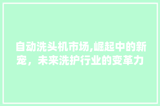 自动洗头机市场,崛起中的新宠,未来洗护行业的变革力量_自动洗头机市场趋势图 自动洗头机市场,崛起中的新宠,未来洗护行业的变革力量_自动洗头机市场趋势图