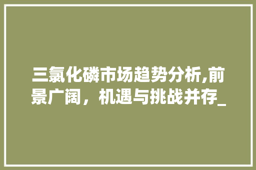 三氯化磷市场趋势分析,前景广阔,机遇与挑战并存_三氯化磷市场趋势图 三氯化磷市场趋势分析,前景广阔,机遇与挑战并存_三氯化磷市场趋势图