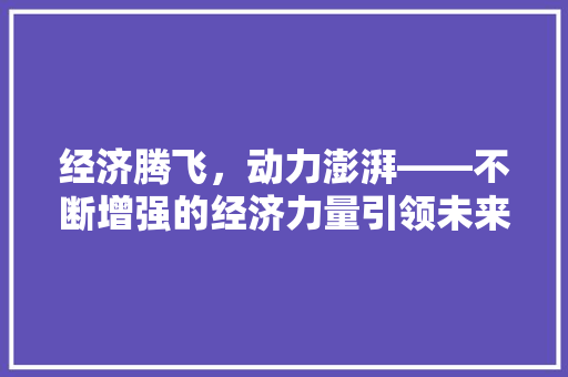 经济腾飞,动力澎湃——不断增强的经济力量引领未来发展 经济腾飞,动力澎湃——不断增强的经济力量引领未来发展