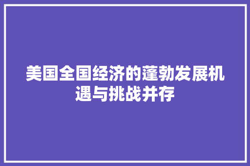 美国全国经济的蓬勃发展机遇与挑战并存 美国全国经济的蓬勃发展机遇与挑战并存