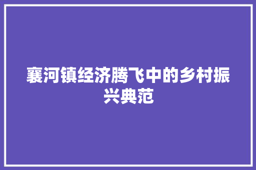 襄河镇经济腾飞中的乡村振兴典范 襄河镇经济腾飞中的乡村振兴典范
