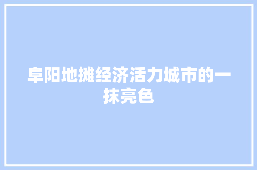 阜阳地摊经济活力城市的一抹亮色 阜阳地摊经济活力城市的一抹亮色