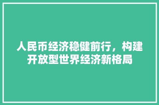 人民币经济稳健前行,构建开放型世界经济新格局 人民币经济稳健前行,构建开放型世界经济新格局