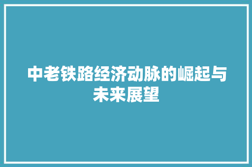 中老铁路经济动脉的崛起与未来展望 中老铁路经济动脉的崛起与未来展望