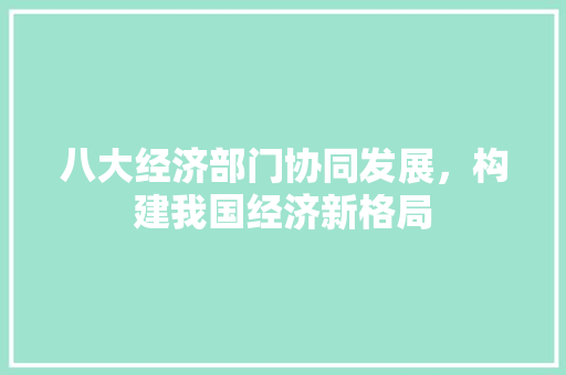八大经济部门协同发展,构建我国经济新格局 八大经济部门协同发展,构建我国经济新格局