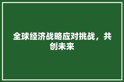 全球经济战略应对挑战,共创未来 全球经济战略应对挑战,共创未来