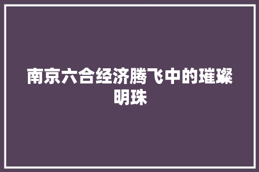 南京六合经济腾飞中的璀璨明珠 南京六合经济腾飞中的璀璨明珠
