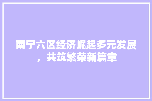 南宁六区经济崛起多元发展，共筑繁荣新篇章