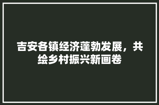 吉安各镇经济蓬勃发展,共绘乡村振兴新画卷 吉安各镇经济蓬勃发展,共绘乡村振兴新画卷