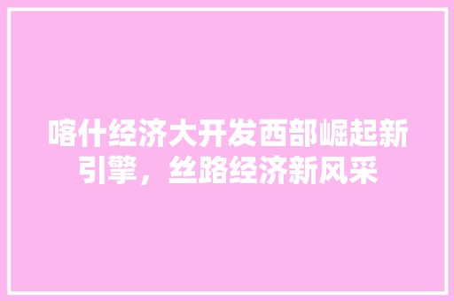 喀什经济大开发西部崛起新引擎,丝路经济新风采 喀什经济大开发西部崛起新引擎,丝路经济新风采