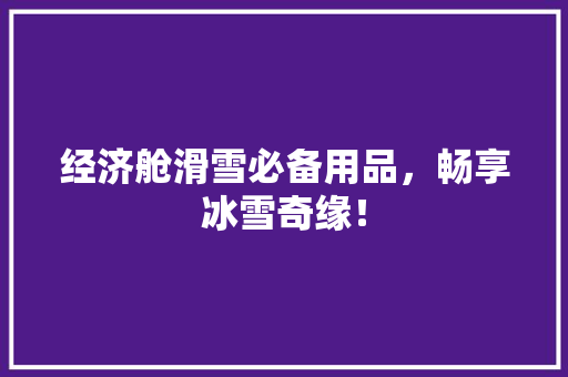 经济舱滑雪必备用品,畅享冰雪奇缘! 经济舱滑雪必备用品,畅享冰雪奇缘!