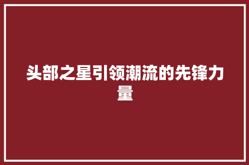 头部之星引领潮流的先锋力量