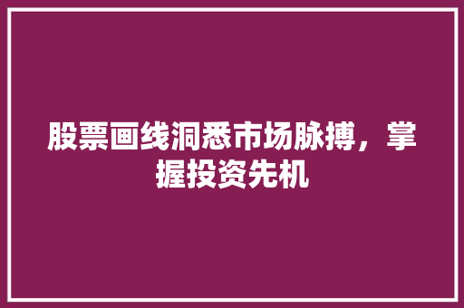 股票画线洞悉市场脉搏,掌握投资先机 股票画线洞悉市场脉搏,掌握投资先机