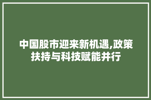 中国股市迎来新机遇,政策扶持与科技赋能并行