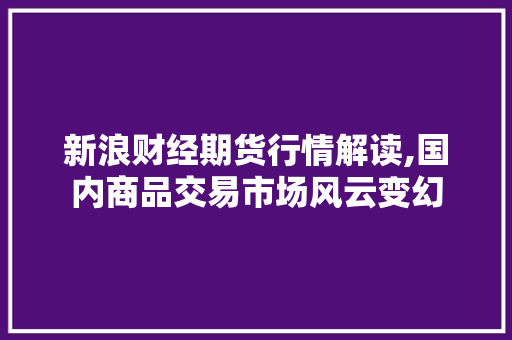 新浪财经期货行情解读,国内商品交易市场风云变幻 新浪财经期货行情解读,国内商品交易市场风云变幻