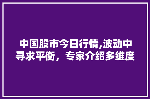 中国股市今日行情,波动中寻求平衡,专家介绍多维度走势 中国股市今日行情,波动中寻求平衡,专家介绍多维度走势