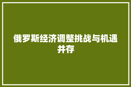 俄罗斯经济调整挑战与机遇并存 俄罗斯经济调整挑战与机遇并存