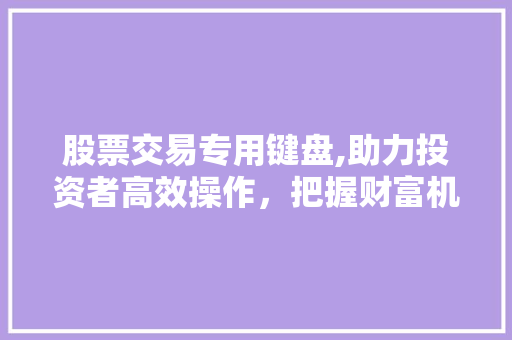 股票交易专用键盘,助力投资者高效操作，把握财富机遇