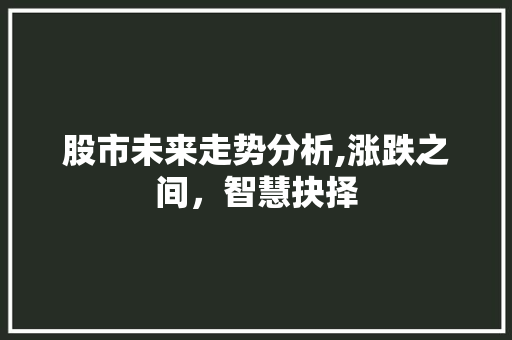 股市未来走势分析,涨跌之间,智慧抉择 股市未来走势分析,涨跌之间,智慧抉择