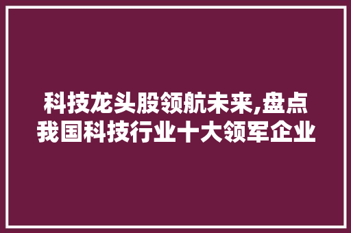 科技龙头股领航未来,盘点我国科技行业十大领军企业 科技龙头股领航未来,盘点我国科技行业十大领军企业