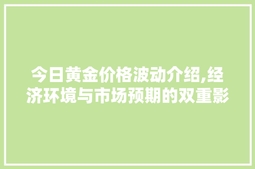 今日黄金价格波动介绍,经济环境与市场预期的双重影响 今日黄金价格波动介绍,经济环境与市场预期的双重影响