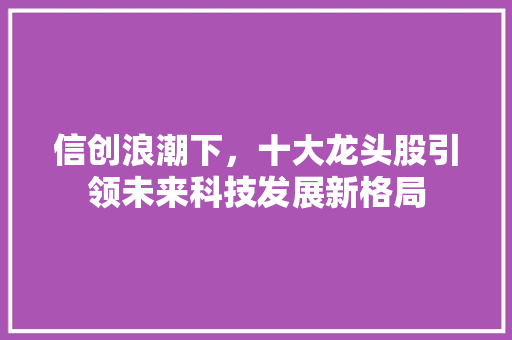 信创浪潮下，十大龙头股引领未来科技发展新格局