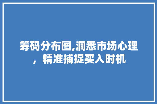 筹码分布图,洞悉市场心理,精准捕捉买入时机 筹码分布图,洞悉市场心理,精准捕捉买入时机