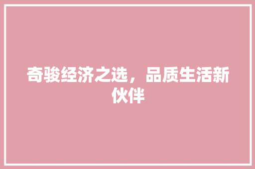 奇骏经济之选,品质生活新伙伴 奇骏经济之选,品质生活新伙伴