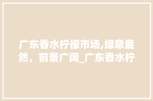 广东香水柠檬市场,绿意盎然,前景广阔_广东香水柠檬的市场趋势 广东香水柠檬市场,绿意盎然,前景广阔_广东香水柠檬的市场趋势